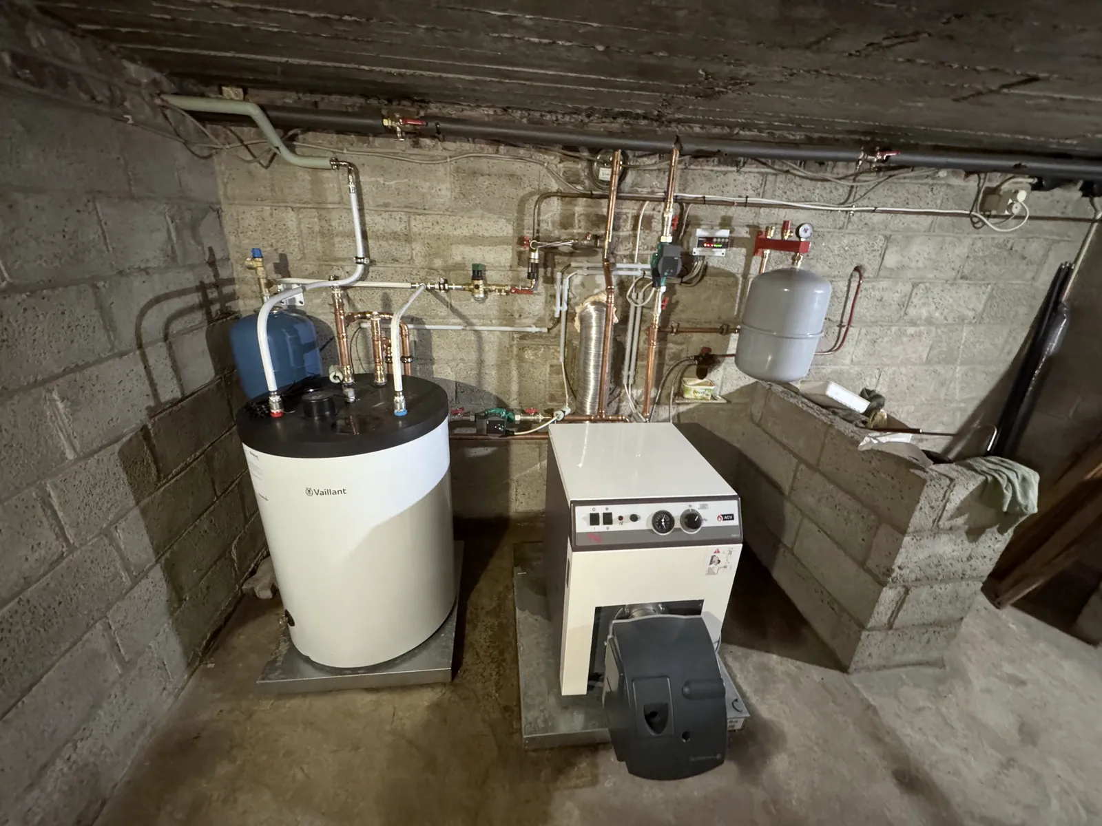 Stookplaats: staande ketel en boiler